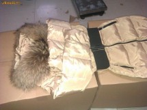 GEACA MONCLER BEIGE LUXURY PE COMANDA!  CU GULER DE VULPE, DE BLANA NATURALA! foto