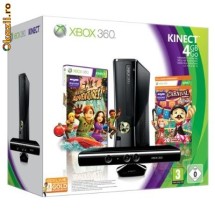 CONSOLA MICROSOFT XBOX 360 Slim  + KINECT + ADVENTURES + CARNIVAL + 3 LUNI XBOX LIVE