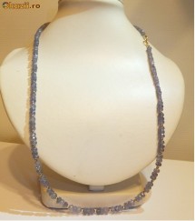 ColierTanzanite inchizatoare aur  de 14k foto