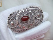 SS.Fabuloasa brosa din argint filigranat cu piatra ! foto