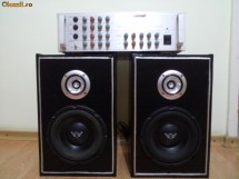 Statie de amplificare audio PW-20A (2 x 90W/4&Omega;) si boxe cu difuzoare domotec de 380W putere