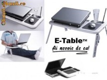MASUTA LAPTOP Masa pliabila laptop COOLER LAPTOP, VENTILATOR LAPTOP, E-TABLE...cea de la TV..cu 2 coolere,suport pahar si mouse pad