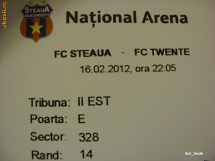 Vand bilet meci F.C. Steaua - F.C. Twente,National Arena -16.02.2012,ora 22:05