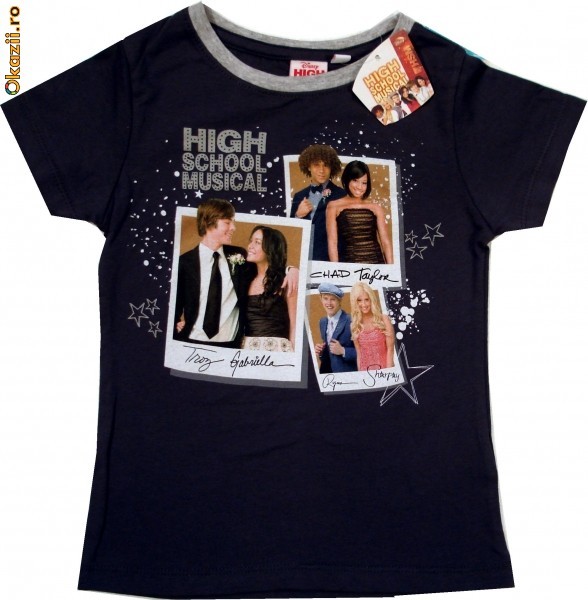 Tricou High School Musical negru foto mare