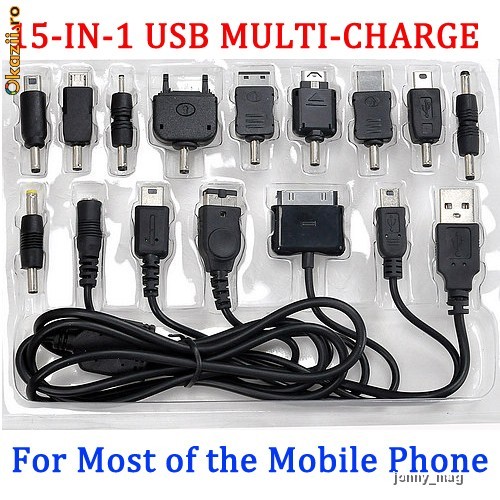 Incarcator Usb Universal 15 in1 Pt Gsm/Iphone/Nintendo/Psp/Blackberry/Htc foto mare