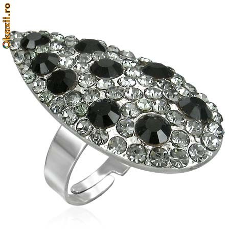 Inel fashion zirconiu marime libera - cod 317 foto mare