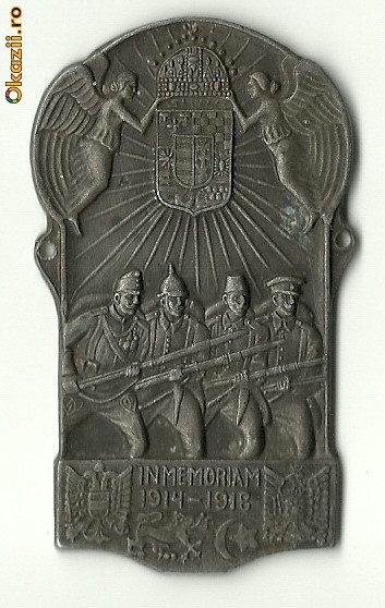 PLACHETA-INMEMORIAM 1914-1918. foto mare