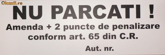 Placa pentru personalizarea locului de parcare foto mare