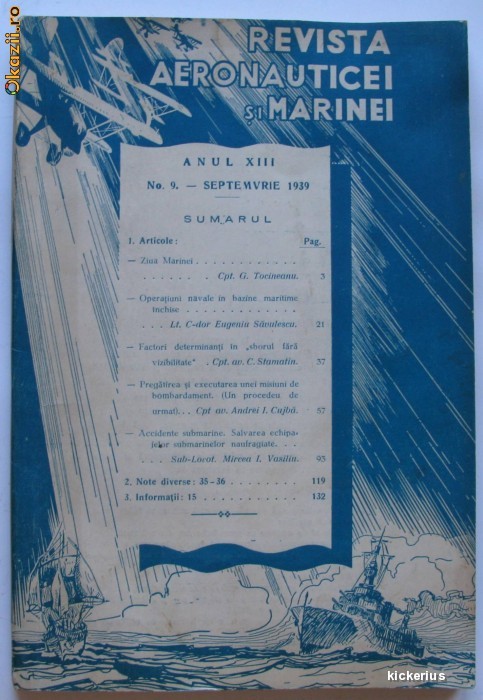Revista aeronauticei si marinei no.9 - 1939 foto mare