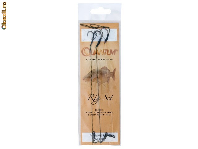 Set 3 monturi crap Carp Rig A Quantum foto mare