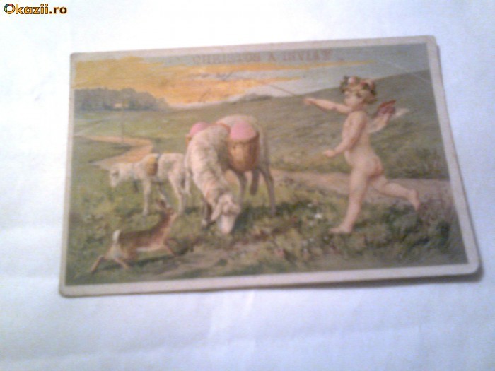 Carte Postala - Christos a inviat ! 14.    Circulata 27 apr.1902 foto mare