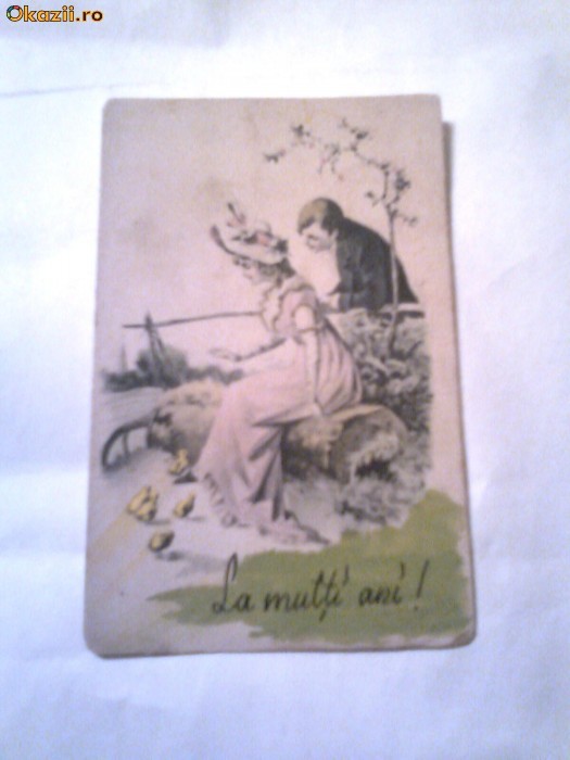 Carte Postala - Indragostiti si puisori    Circulata 20 apr.1903 foto mare