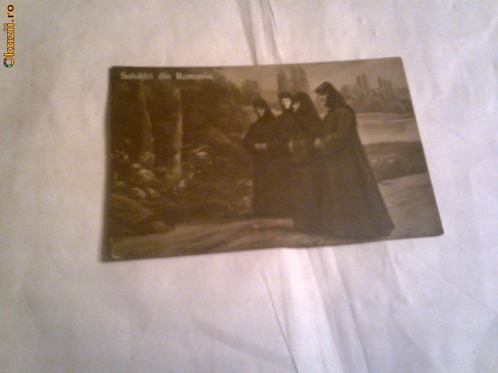 C.P. Salutari din Romania ~ Calugarite ~ Circulata 1 aug.1911 foto mare