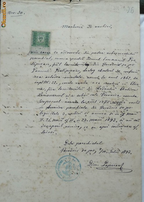 Marturie de vestiri , Bucovina , 1893 foto mare