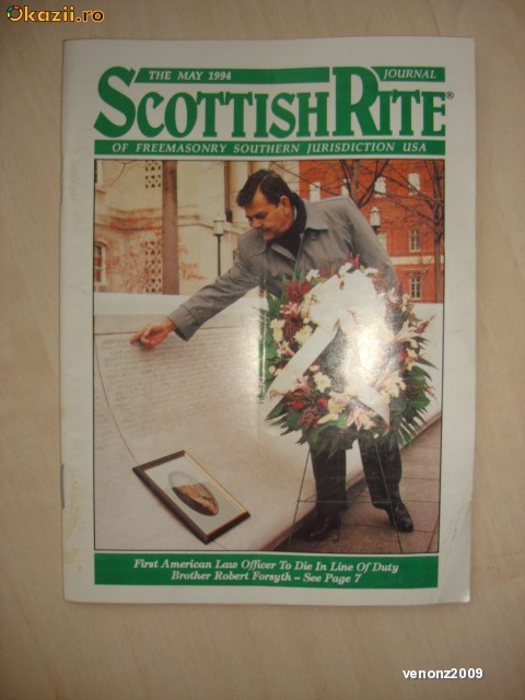 SCOTTISH RITE - THE MAY 1994 JOURNAL OF FREEMASONRY SOUTHERN JURISDICTION USA foto mare