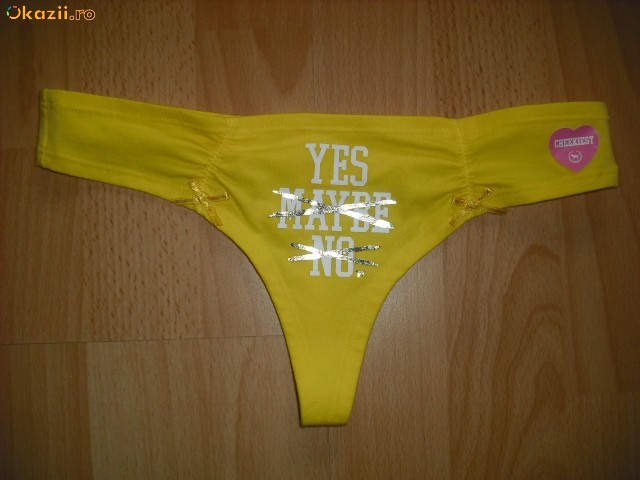 BIKINI GALBENI, PINK BY VICTORIA'S SECRET foto mare