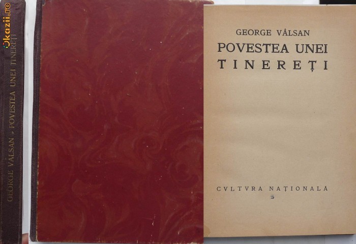 George Valsan , Povestea unei tinereti , 1925 , cu autograf foto mare