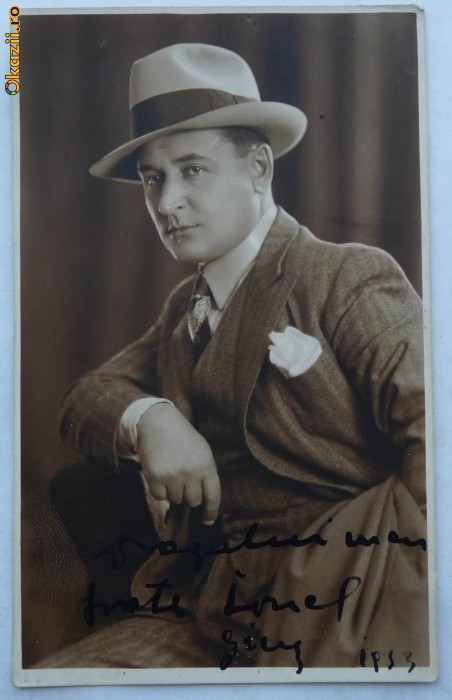George Calboreanu , autograf pe fotografie catre fratele sau Ionel , 1933 foto mare