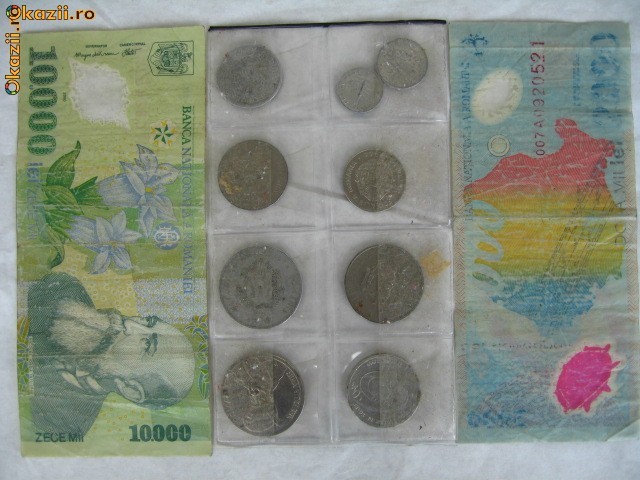 Colectie monede si bancnote romanesti foto mare
