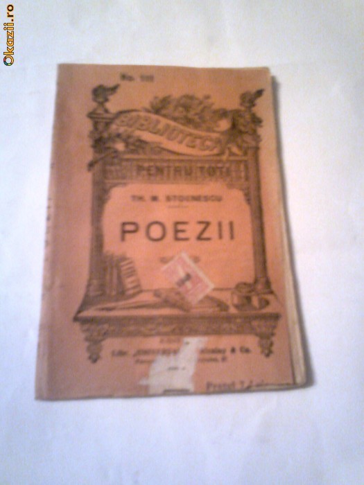 TH.M.STOENESCU - POEZII     Ed.veche foto mare