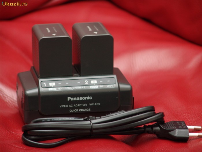 Incarcator acumulator adaptor camera video Panasonic VW-AD9 tip MiniDV foto mare