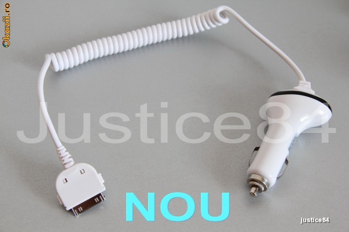 Incarcator auto Priza Bricheta pt iPhone 3G 3GS 4G iPod Touch iPad masina NOU foto mare