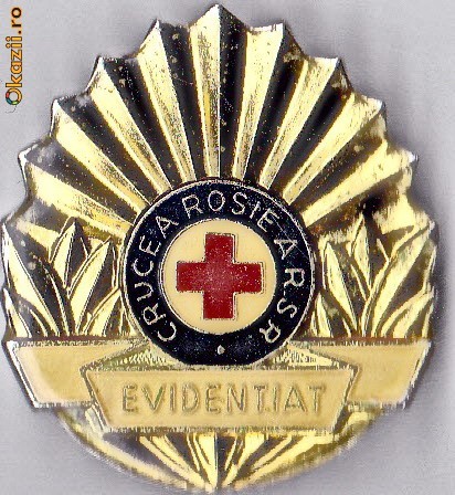 Insigna Crucea Rosie Evidentiat mare foto mare