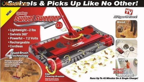 Matura rotativa electrica Swivel Sweeper G3 Generatia a 3-a foto mare