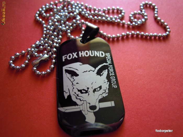 Metal Gear Solid, Dogtag, Dog Tag, + Lantisor, NOU foto mare