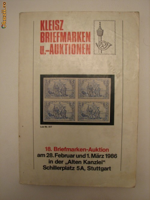 CATALOG TIMBRE - KLEISZ BRIEFMARKEN u.-AUKTIONEN foto mare