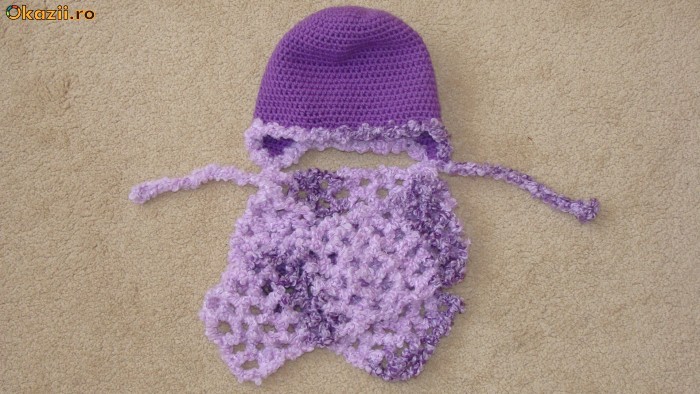 Set caciulita si fular handmade foto mare