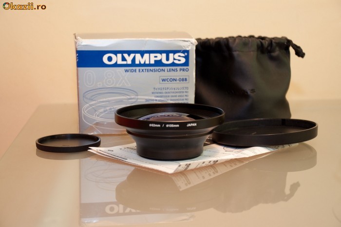 Obiectiv profesional WIDE 62mm CAMEDIA Olympus WCON-08B foto mare