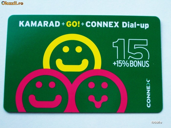 CARTELA CONNEX KAMARAD + GO 15 USD + 15 % DE COLECTIE ** foto mare