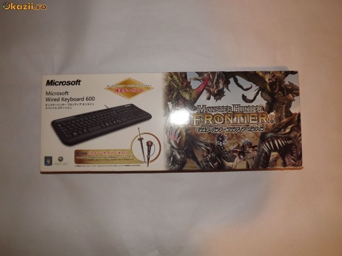 Tastatura Microsoft Wired Keyboard 600 - Xbox 360 + PC - USB - noua foto mare