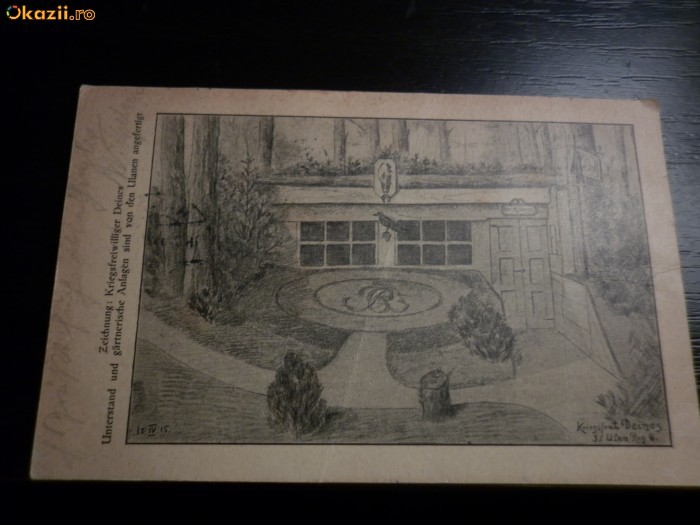 Germania Reich , Carte postala primul razboi mondial , Feldpost foto mare