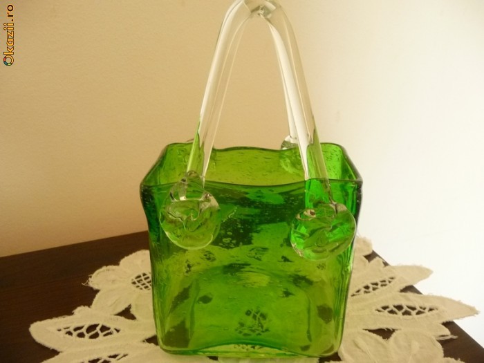 COS  MARE , NOU  CRISTAL MAT VERDE LUCRAT MANUAL foto mare