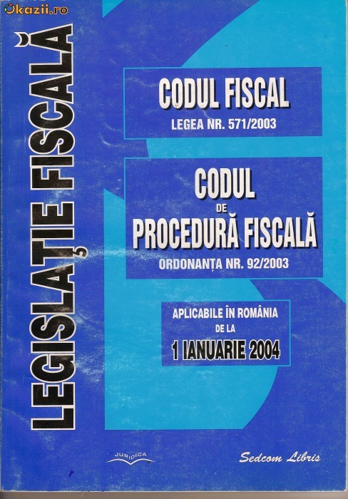 Codul fiscal, Codul de procedura fiscala foto mare
