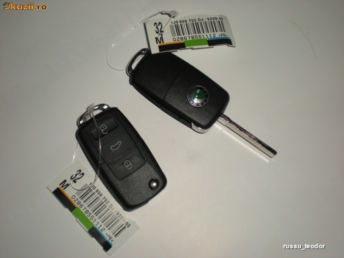 Carcasa cheie Briceag Skoda 3 butoane foto mare