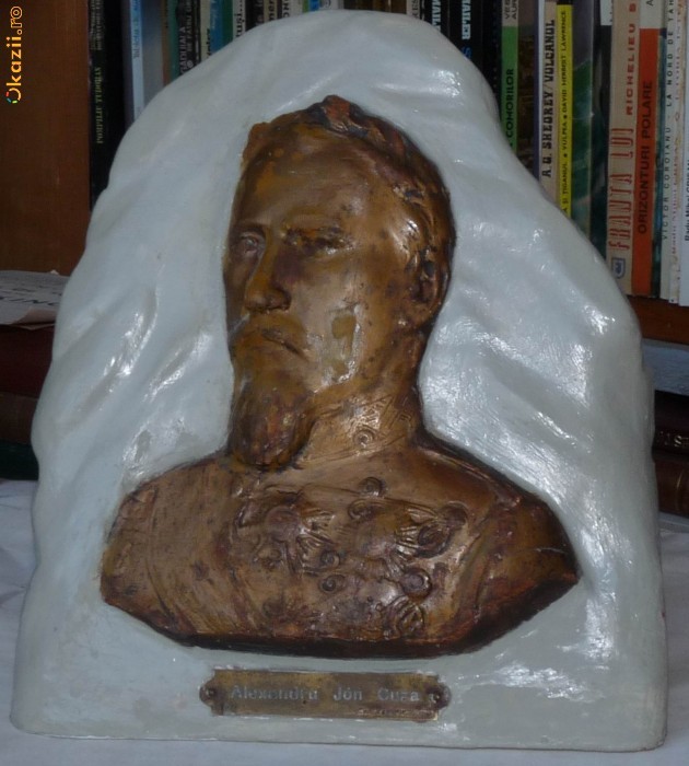 Alexandru Ioan Cuza , Basorelief din ipsos , lucrare de secol 19 foto mare