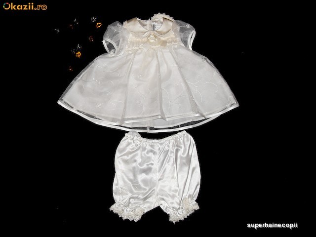 UNICAT! Rochita botez/Haine botez fetite/Haine botez speciale/Haine botez unicat/Rochite 0-3luni foto mare