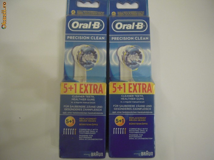 REZERVE ORAL-B BRAUN  6 BUC.- SIGILATE ,GERMANIA foto mare