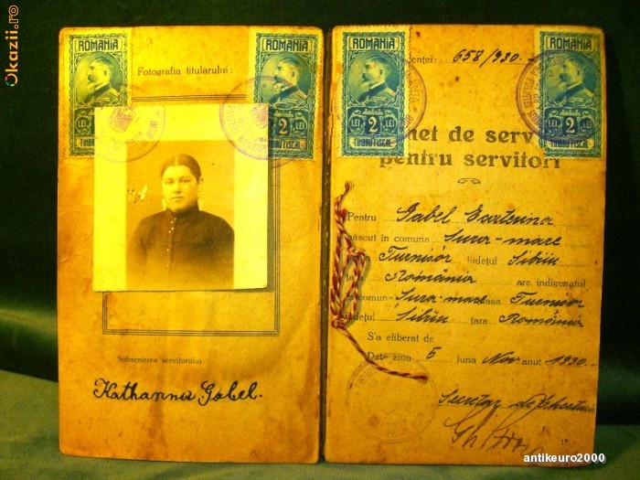 Carnet de servitori pentru servitori foto mare