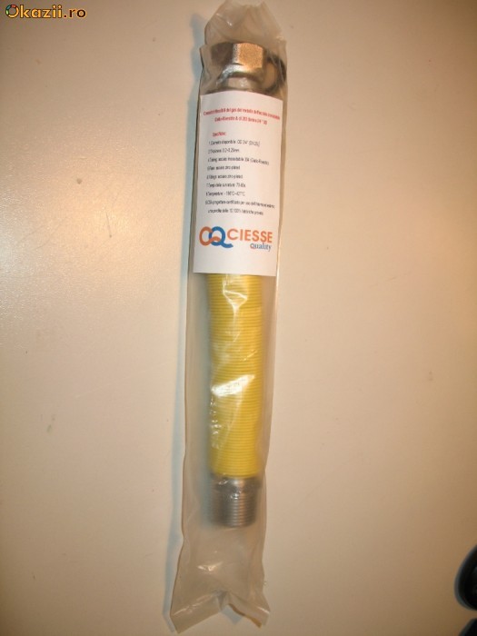 RACORD GAZ 3/4, flexibil, metalic, inox. foto mare