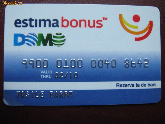 CARD - ESTIMA BONUS - DOMO ( NR 764 ) foto mare