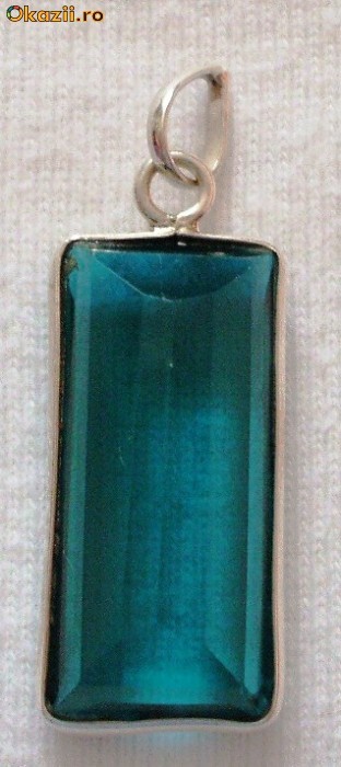 PANDANTIV SEA BLUE QUARTZ  QUARTZ-(2-40)- Argint 925-PROMOTIE foto mare