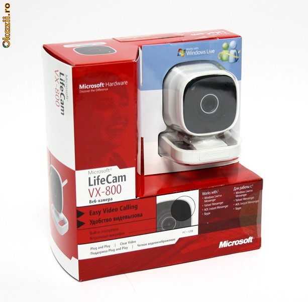 Camera WEB MICROSOFT VX-800 Retail Alba foto mare
