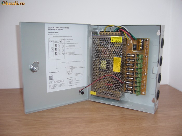 Sursa de alimentare 9 Canale 12V - 10A foto mare