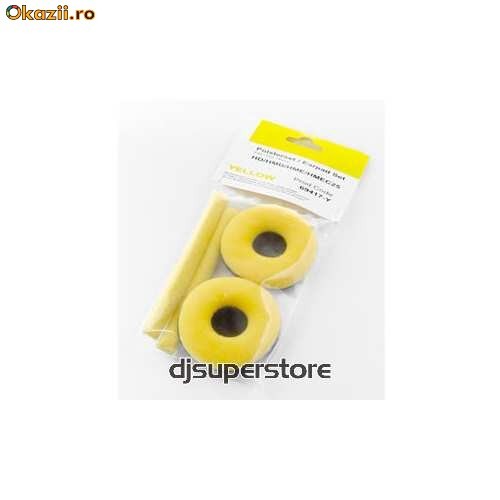 Bureti din Catifea pentru Sennheiser HD-25 (Yellow) - Set foto mare