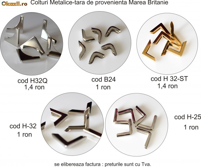 Colturi Metalice pentru albume foto foto mare