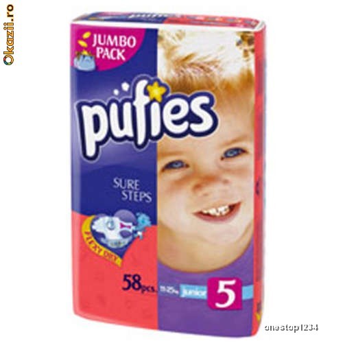 Scutece Pufies JUNIOR marimea 5 (58 bucati) foto mare